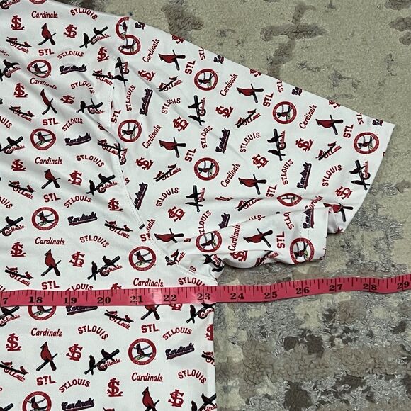 New St Louis Cardinals Antigua Cooperstown Polo Golf Baseball Shirt Size L AOP - Picture 9 of 10